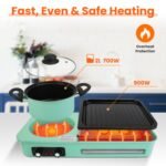 1Pc 3 In 1 Electric Hot Pot With Grill 1600W Smokeless Non-Stick Korean BBQ Grill Shabu Shabu Hot Pot Combo With Independent Temperature Control For 3-5 People Fedex Shipping - Image 6