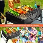 1Pc Portable BBQ Grill Foldable Charcoal Grill Lightweight Smoker Grill For Camping Picnics Garden Grilling - Image 3
