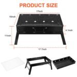 1Pc Portable BBQ Grill Foldable Charcoal Grill Lightweight Smoker Grill For Camping Picnics Garden Grilling - Image 5