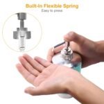 Bathroom Accessories Set For New Home Gifting 6 Pcs Bathroom Set Ensemble Complete Soap Dispenser Toothbrush Holder Tumbler Soap Dish Toilet Cleaning Brush Trash Can For Valentines Gift Guest Room - Image 8