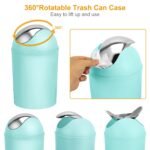 Bathroom Accessories Set For New Home Gifting 6 Pcs Bathroom Set Ensemble Complete Soap Dispenser Toothbrush Holder Tumbler Soap Dish Toilet Cleaning Brush Trash Can For Valentines Gift Guest Room - Image 7