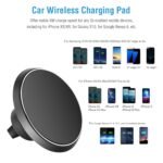 1Pc Magnetic  Qi Wireless Car Charger Car Phone Charger For IOS Phone XS MAX XR Galaxy S10 S9 Tablet GPS Device - Image 5