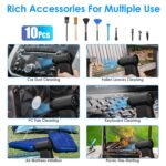 1Pc Compressed Air Duster With LED Light Up To 150000RPM Speed For PC Keyboard Cleaning High Speed Rechargeable Cordless Air Blower With 4 Speeds For Home Car Outdoor - Image 10