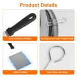 31Pcs Griddle Accessories Kit Flat Top Grill Accessories For Camp Chef With Spatulas Griddle Press Basting Cover Spice Shakers Vegetable Forks Steel Sticks Egg Rings Storage Bag - Image 5