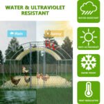 26x9x6Large Metal Chicken Coop,Walk-in Poultry Cage,Chicken Run With Waterproof Cover,Outdoor Backyard Farm,Chicken Rabbits Duck Run Pen,Easy To Assemble And Clean - Image 8