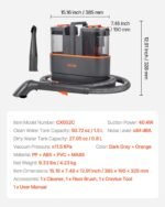 Portable Carpet Cleaner Machine Dual-Water Tank 11.5Kpa Upholstery Cleaner - Image 2