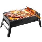 1Pc Portable BBQ Grill Foldable Charcoal Grill Lightweight Smoker Grill For Camping Picnics Garden Grilling - Image 6