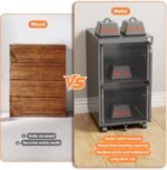 2 Drawer Mobile File Cabinet, Metal Under Desk Cabinet With Lock Name Card Holder For Office Home, Legal Letter Size, Assembly Required - Image 6