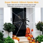 1Pc Halloween Decorations Spider Outdoor 49inch Halloween Spider With 126 Inch Tarantula Mega Spider Web Hairy Poseable Scary Spider Outdoor Yard Creepy Decor Spider Stretch Cobweb - Image 7