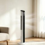 42 Inch Smart Tower Fan, 110V 65W All-Copper Motor Bladeless Standing Fan, Remote WiFi APP Control, Digital Display, 3 Speeds 3 Modes, 12H Timer, Space Saving Tower Fan For Bedroom Living Room, No Wat - Image 6