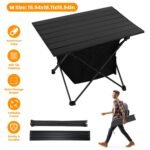 1Pc Foldable Camping Table With Storage Basket Rustproof Portable Aluminum Alloy Roll-Up Camping Table With Carrying Bag For Camping Hiking BBQ Picnic Fishing Fedex Shipping - Image 7