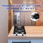 Kitchen Gas Cooktop 2 Dual Burners Tempered Glass Countertop Drop-in Gas Hob - Image 6