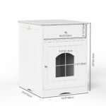 Wooden Pet House Cat Litter Box Enclosure With Drawer Side Table Cat Home Nightstand - Image 10