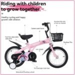 FKZNPJ 16 Inch Sporty Kids Bike With Training Wheels And Stand Adjustable Saddle Suitable For Boys And Girls Aged 4-8 Years Tall Height 41-53 Inches Available In A Variety Of Colors - Image 4