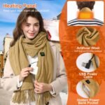 1Pc Electric Heated Winter Scarf USB Heating Neck Wrap Unisex Heated Neck Shawl Soft Warm Scarves 3 Heating Modes For Outdoor Cycling Skiing Skating - Image 6