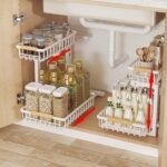 Metal Adjustable Height Two-Tier Drawer Kitchen Bathroom Under Sink Storage Rack - Image 10