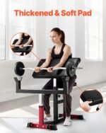 Preacher Curl Bench, Strength Training Biceps Machine, Max Load 440 LBS Home Gym Equipment, Seated Arm Isolated Barbell Dumbbell Bicep Station, Adjustable Weight Benches For Home Gym - Image 5