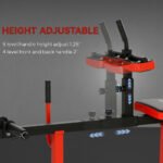 Adjustable Steel Seated Calf Raise Exercise Strength Training Gym Equipment, Red - Image 8