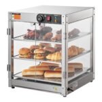 3-Tier Commercial Food Warmer Display Countertop Pizza Cabinet With Light