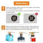 12000W Portable Camping Stove With Cassette Adapter Windproof Outdoor Backpacking Burner With Carrying Case Igniter For Outdoor Hiking Camping Picnic Backpacking - Image 5