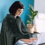 1Pc  59x31in USB Heated Blanket Electric Heated Blanket Heated Poncho Shawl Wrap Throw With Zipper Washable For Home Office No Power Bank Compatible With CJCD2415461 - Image 6
