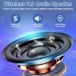 1Pc 4 In 1 Foldable Wireless Speaker Phone Stand With Power Bank 360Degree Rotatable Stand Wireless Speaker 5000mAh Battery RGB Light For Phones IPads - Image 2