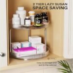 Double-layer Turntable Rotating Spice Rack Organization Spinning Organizer - Image 2