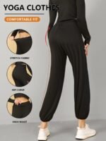 High Slit Boho Harem Yoga Pants For Women Flowy, Trendy & Comfortable - Image 5