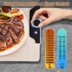 Food Warming Mat 23.6X15.8In 300W Fast Heating Electric Silicone Food Warmer With 14 Temp Levels 10Hrs Timer Settings Roll-Up Portable Hot Plates Heat Pad For Parties Buffet - Image 2