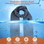 1Pc Electric Heated Winter Scarf USB Heating Neck Wrap Unisex Heated Neck Shawl Soft Warm Scarves 3 Heating Modes For Outdoor Cycling Skiing Skating - Image 9