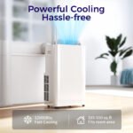 12000 BTU Portable Air Conditioner with Remote Control, Free Standing AC Unit with Built-in Cool, Dehumidifier, Fan Modes for Room Up to 550 Sq.Ft., 24 Hour Timer, Window Installation Kit - Image 3