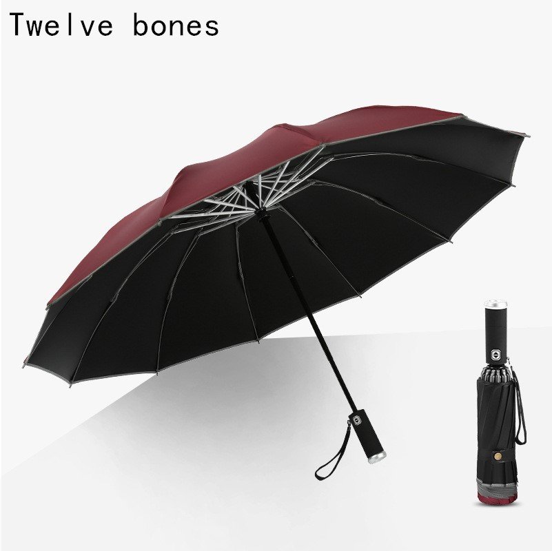4138167303917.jpg Illuminated automatic folding reverse umbrella - Image 1