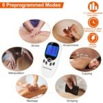 1Pc Electric Muscle Stimulator Dual Channels With 8 Electrode Pads Pulse Massager Pain Relief Therapy Tens Device - Image 4