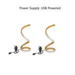 2 Pack Spiral LED Table Lamp, 3 Color Dimmable USB Powered Desk Lamp, Modern Curved Bedside Night Light, Soft Eye-Caring Lighting For Bedroom Living Room Office Home Decor - Image 4