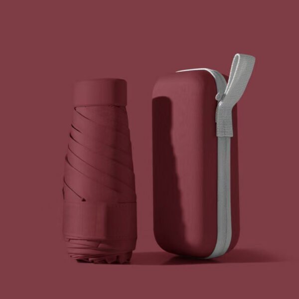 Flat five fold Wine Red