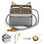 12000W Portable Camping Stove With Cassette Adapter Windproof Outdoor Backpacking Burner With Carrying Case Igniter For Outdoor Hiking Camping Picnic Backpacking - Image 8