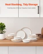 18 PCS Dinnerware Set Ceramic Plates And Bowls Sets Service For 6 White - Image 6