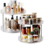 Double-layer Turntable Rotating Spice Rack Organization Spinning Organizer - Image 4