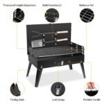 1Pc 17.32x10.63x8.27in Portable Charcoal Grill For Spring Summer Outdoor Activities Foldable BBQ Suitcase Grill Shelf For Outdoor Camping Picnics Garden Grilling Fedex Shipping - Image 2