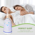 100ml Ultrasonic Aromatherapy Diffuser, Essential Oils Humidifier with Ceramic Cover, 7 Colors LED Lights, Timer, Waterless Auto-off for Home and Office, White - Image 4