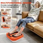 Multifunctional Foot Massager, Vibration Heating Electric Foot Circulation Stimulator, Foot, Leg, And Calf Relaxation Massage Device, Home Use With Remote Control Foot Massager.