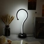 2PC Creative Question Mark Shape Table Lamp, USB Three-color Dimming Desktop Decoration Table Lamp - Image 7