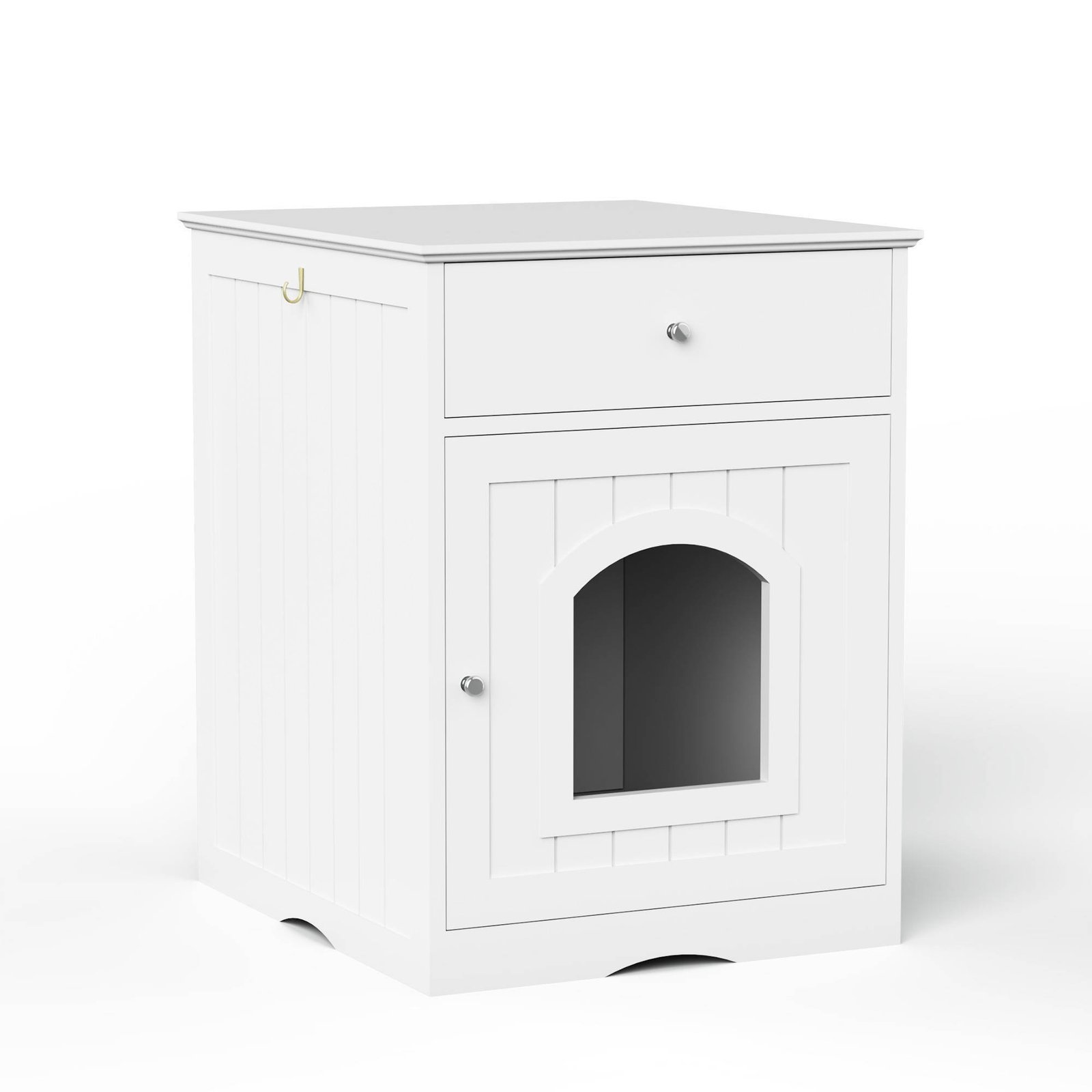 61f449d0-d2e0-4666-a437-23bd0d308d26.jpg Wooden Pet House Cat Litter Box Enclosure With Drawer Side Table Cat Home Nightstand - Image 1