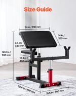 Preacher Curl Bench, Strength Training Biceps Machine, Max Load 440 LBS Home Gym Equipment, Seated Arm Isolated Barbell Dumbbell Bicep Station, Adjustable Weight Benches For Home Gym - Image 4