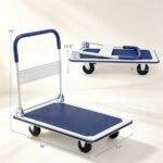 660LBS Capacity Folding Platform Hand Truck, Heavy-Duty Metal Push Cart With Non-Slip Platform - Image 10