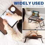 Adjustable Laptop Desk,Bed Computer Desk, Foldable Study Desk, Bedroom, Children's Adjustable Table, Small Coffee Table, Dining Table, Adjustable Solid Wood Writing Desk - Image 2