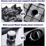 Kitchen Gas Cooktop 2 Dual Burners Tempered Glass Countertop Drop-in Gas Hob - Image 5