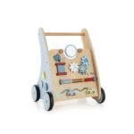 Multi-Functional Baby Activity Walker, Anti-O-Leg Design Wooden Walker With Storage For Toddlers - Image 5