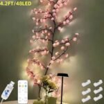 Cherry LED Tree Branch Lights For Wall, Cherry Blossom Willow Vine Twig Decor Garland With 144 LED Lights And Remote,8 Lighting Modes,Christmas Decorations Indoor For Home Wall Door Window - Image 3