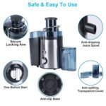 1Pc Centrifugal Juicer Juice Extractor With 2 Speeds 2.6in Wide Feed Chute 17Oz Juicer Cup 54Oz Pulp Collector Electric Juicer For Fruits Vegetables - Image 5